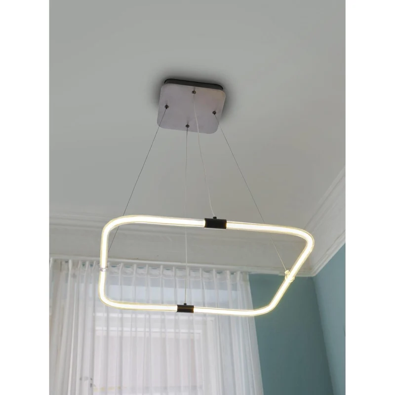 OSRAM DECOR Tetragon Pendelleuchte, 18W, 3000K, 2000lm, Warmweiß, Click DIM