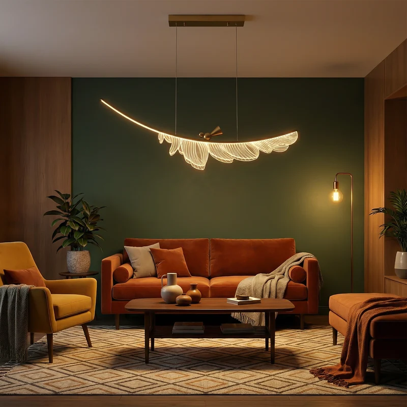 LED-Kupfer-Pendelleuchte für Wohnzimmer und Esszimmer – Candeluxa