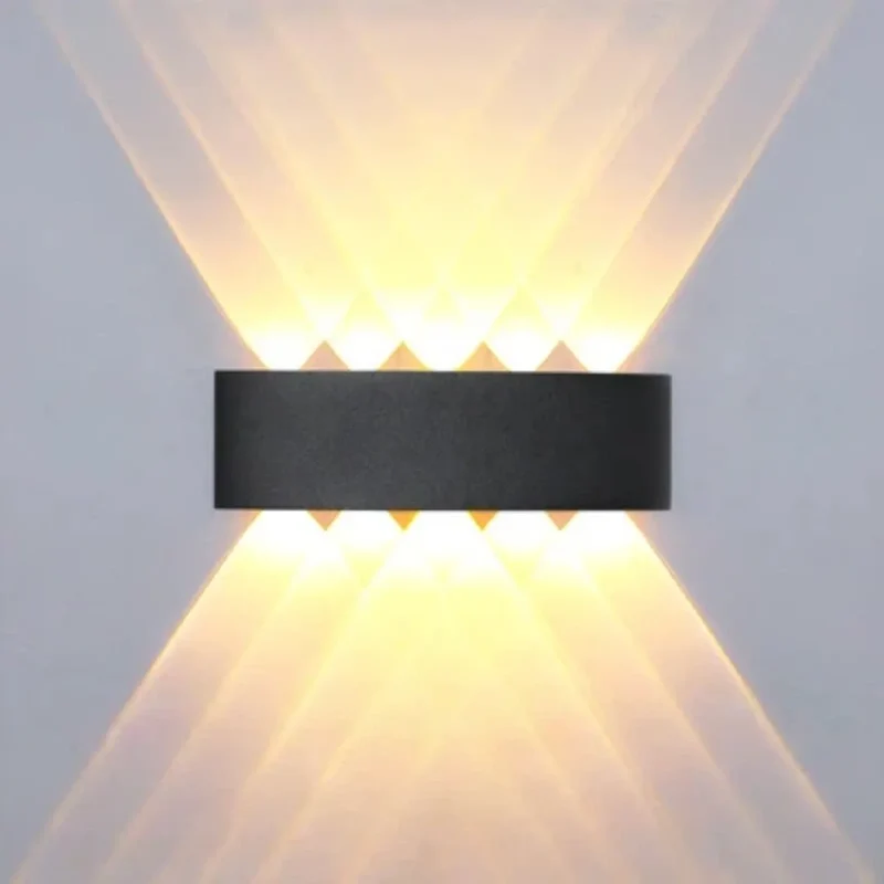 Moderne LED Außenwandleuchte Up & Down IP65 rechteckig