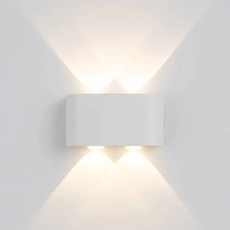 Moderne LED Außenwandleuchte Up & Down IP65 rechteckig