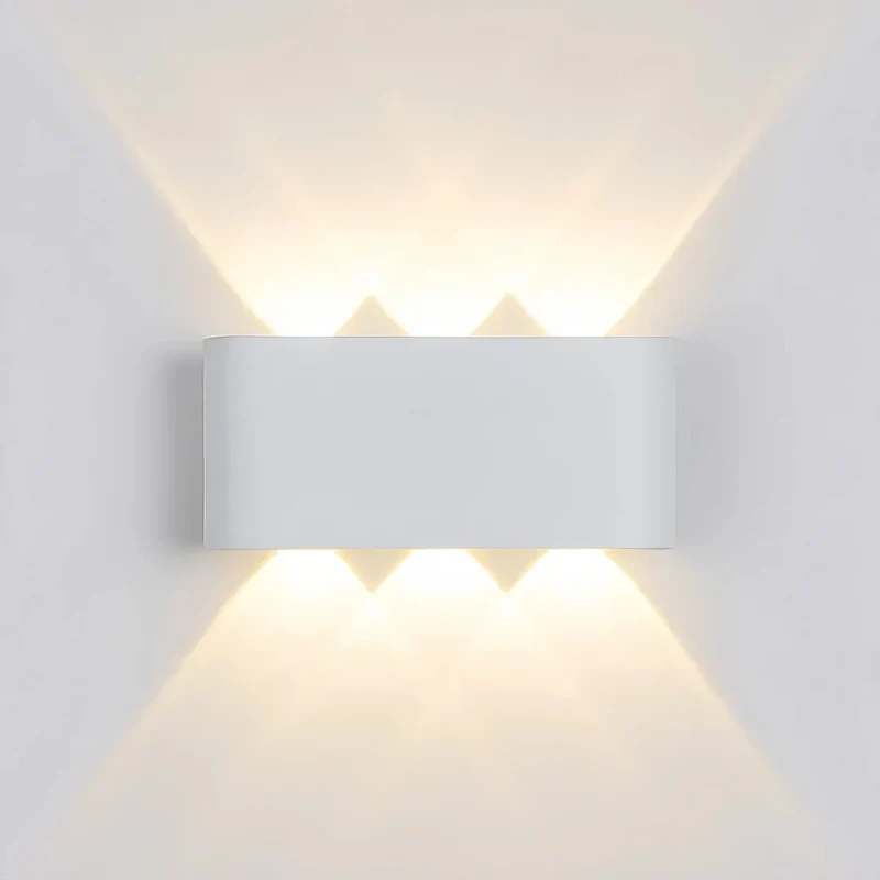 Moderne LED Außenwandleuchte Up & Down IP65 rechteckig