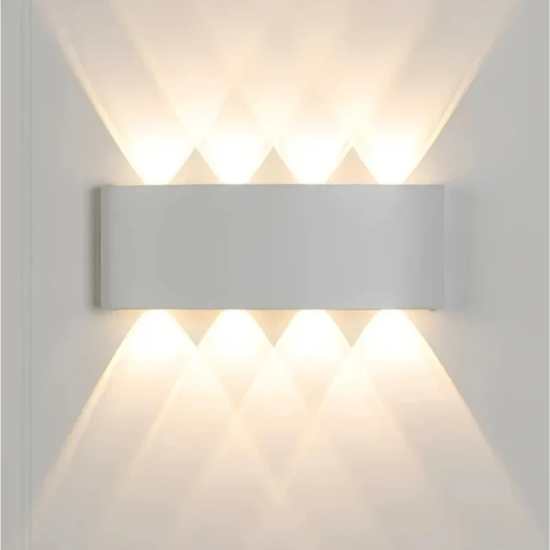 Moderne LED Außenwandleuchte Up & Down IP65 rechteckig