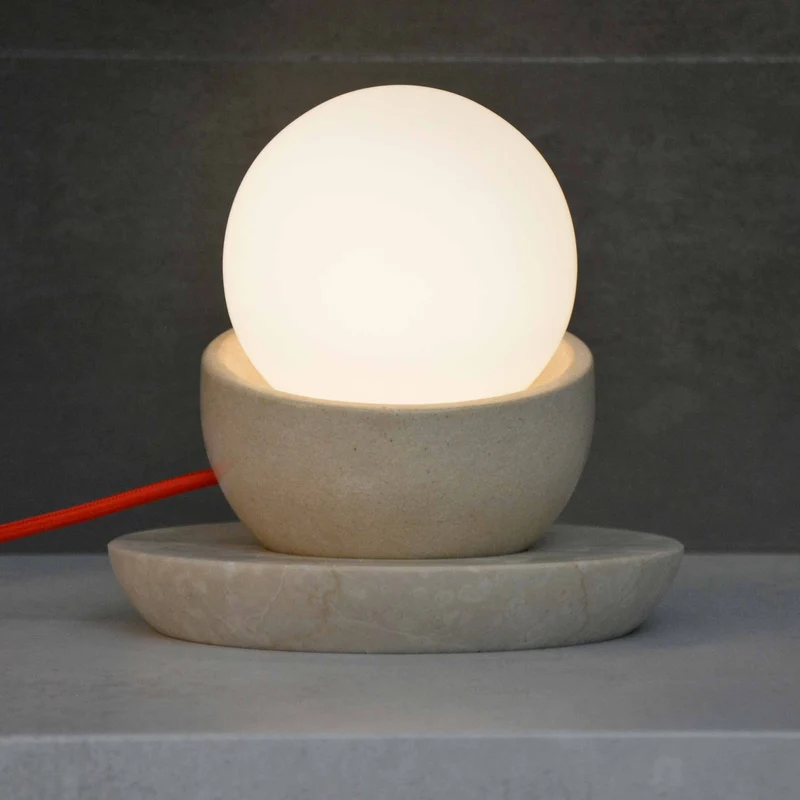 Stone Table Lamp LUNA by Hi.Project for Brillamenti