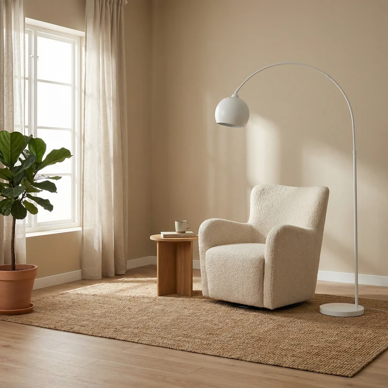 LED-Stehlampe Chrom poliert, dimmbar – Tripotys