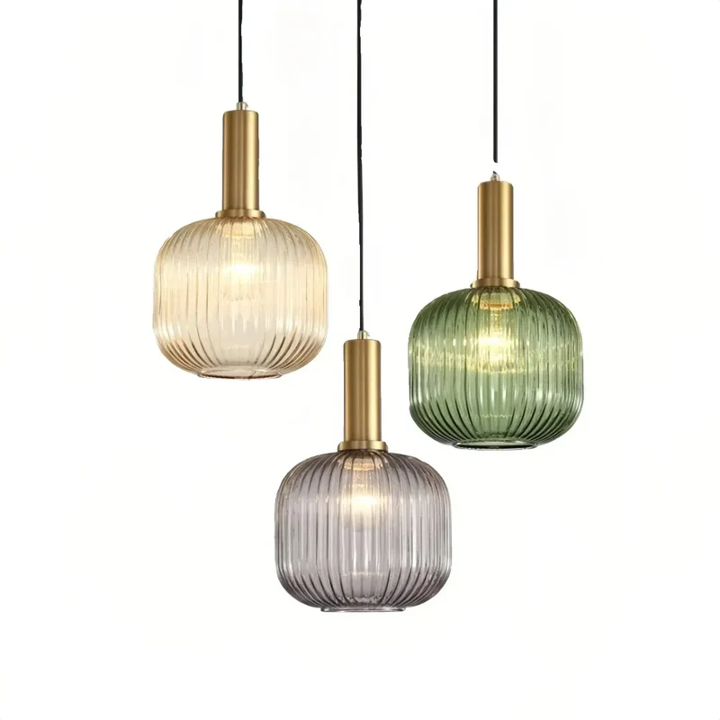 Vintage Glas-Pendelleuchte für das Esszimmer