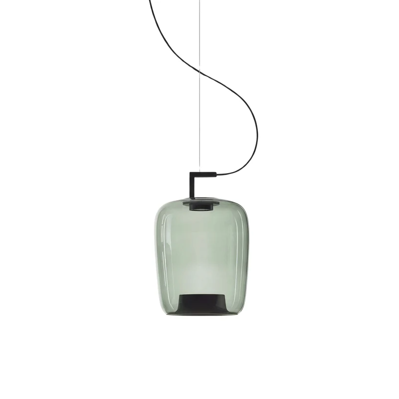 Art-Déco-Hängelampe aus Glas und Stein – Zeldigno