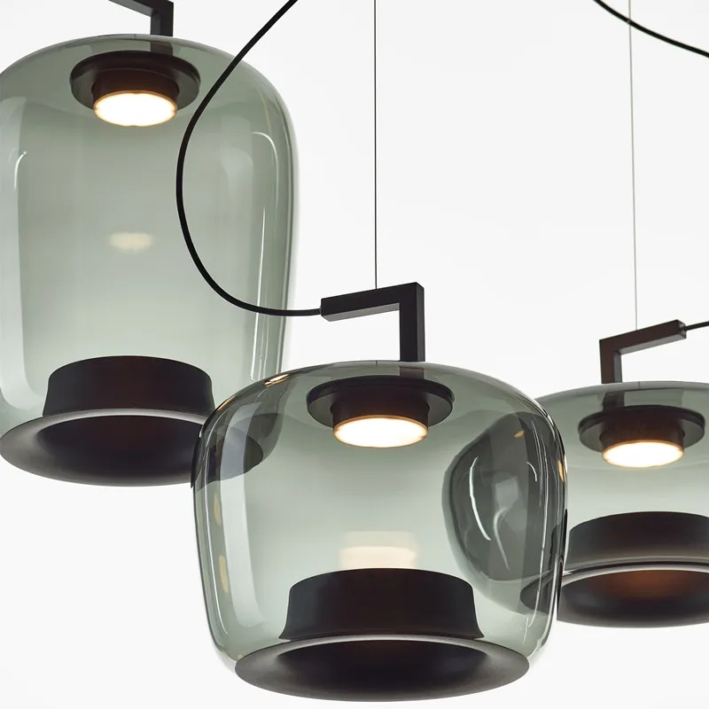 Art-Déco-Hängelampe aus Glas und Stein – Zeldigno