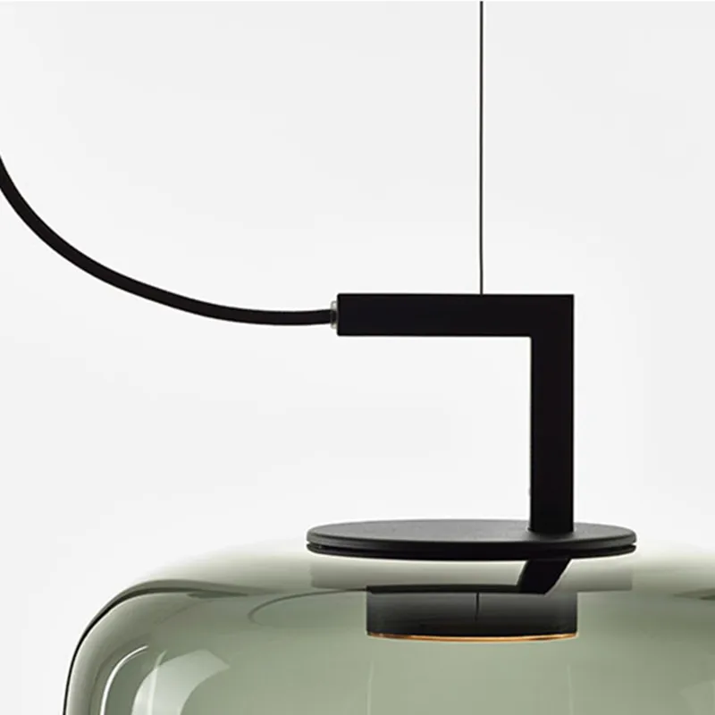 Art-Déco-Hängelampe aus Glas und Stein – Zeldigno