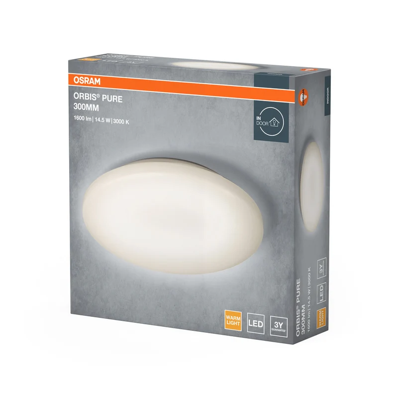OSRAM ORBIS® Deckenleuchte Pure 300mm 14.5W, 1100 lm, 3000 K, Warmweiß