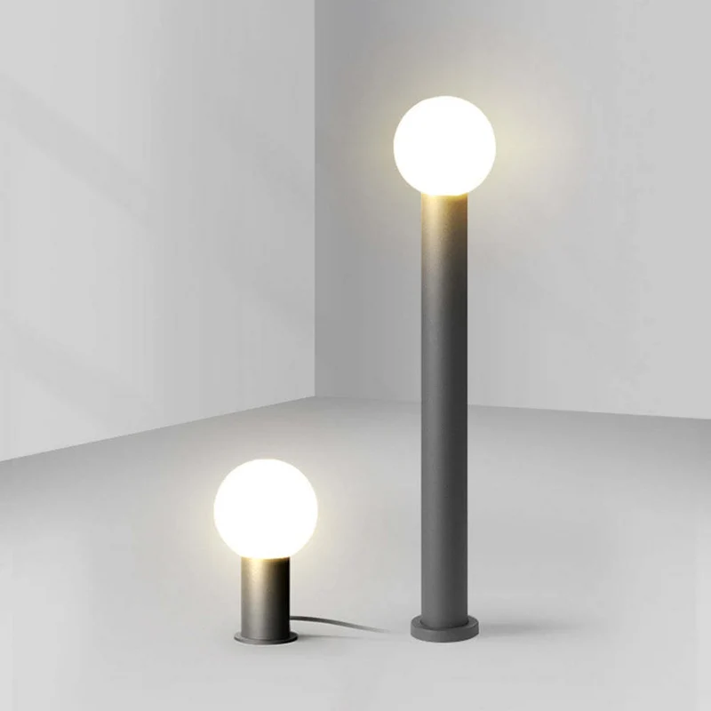 LED-Gartenkugel-Lampe aus schwarzem Metall – Orbiron