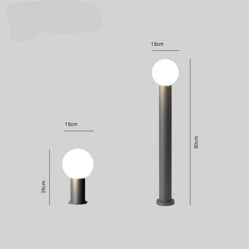LED-Gartenkugel-Lampe aus schwarzem Metall – Orbiron