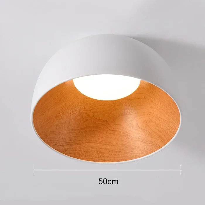 Moderne Deckenleuchte aus schwarzem Metall und Holz – Maderique