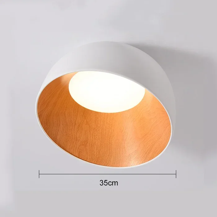 Moderne Deckenleuchte aus schwarzem Metall und Holz – Maderique