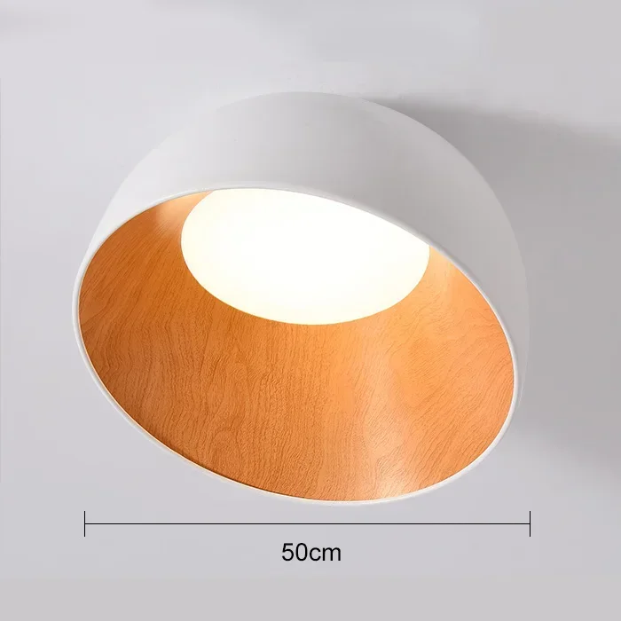 Moderne Deckenleuchte aus schwarzem Metall und Holz – Maderique