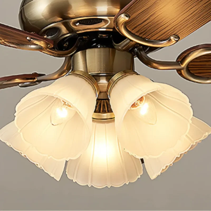 Retro-Deckenventilator mit Licht fürs Wohnzimmer