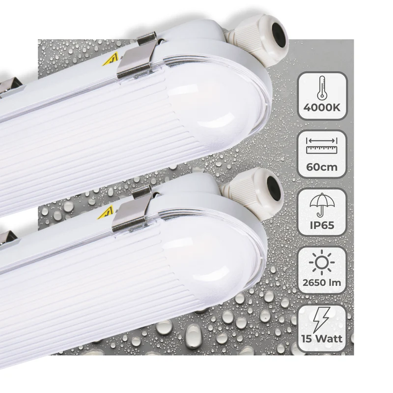2er-PACK – LED's Light Pro Philips LED TL Leuchte Strip 60 cm – Koppelbar – Energielabel B – IP65 wasserdicht – 2650 lm – 175 lm/W