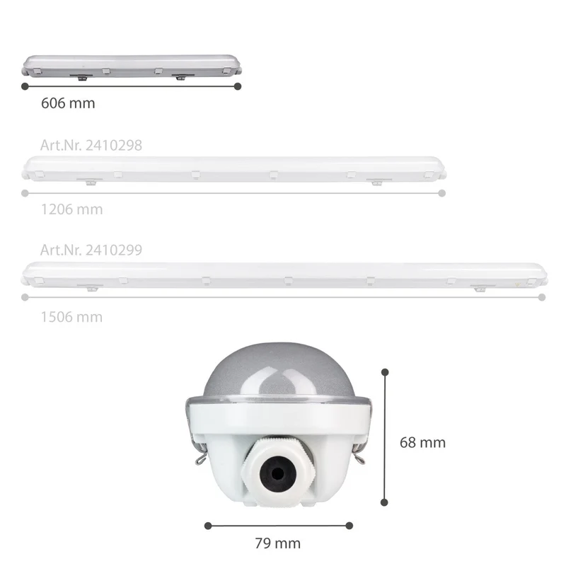 4er-PACK – LED's Light Pro Philips LED TL Leuchte Strip 60 cm – Koppelbar – Energielabel B – IP65 wasserdicht – 2650 lm – 175 lm/W
