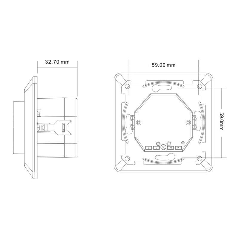 iCasa Zigbee-Dimmer mit Push/Turn-Steuerung – 2-Draht-Neutralleiter nicht erforderlich
