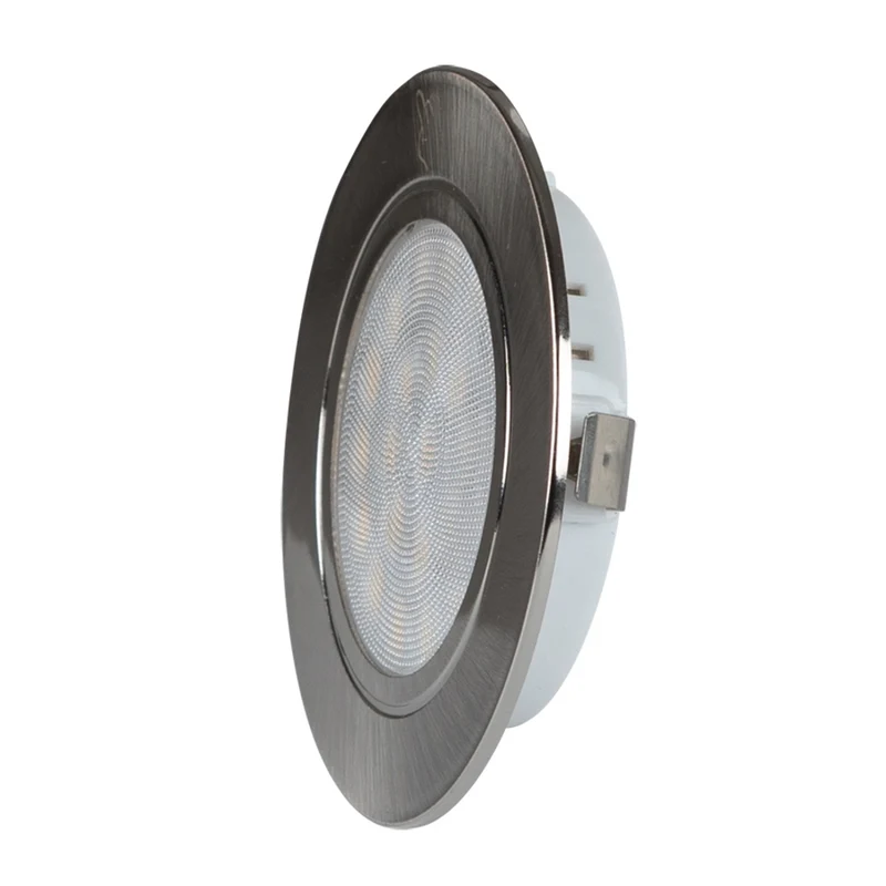 LED Schrankbeleuchtung Einbauspot - Ø56mm - Edelstahloptik - 4W - 4200K - 230V
