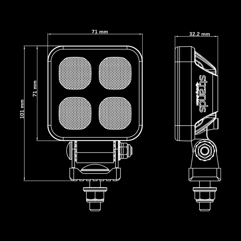 Strands Dark Knight Hardcore Mini-LED-Arbeitsleuchte