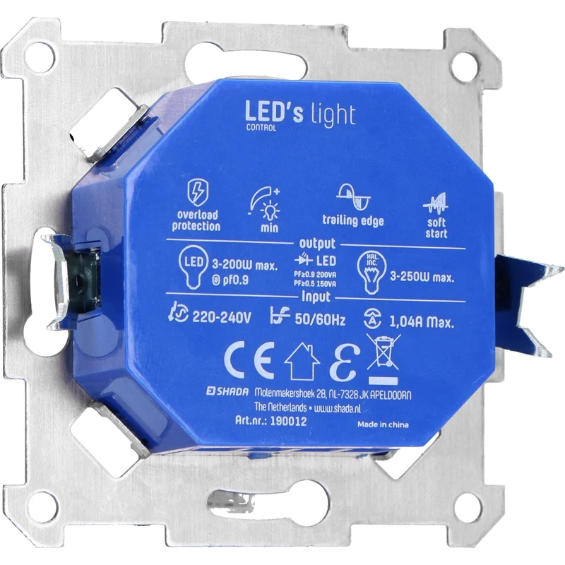 Universeller LED-Drehdimmer bis 250 Watt – Für alle dimmbaren Leuchtmittel geeignet – 2-Draht