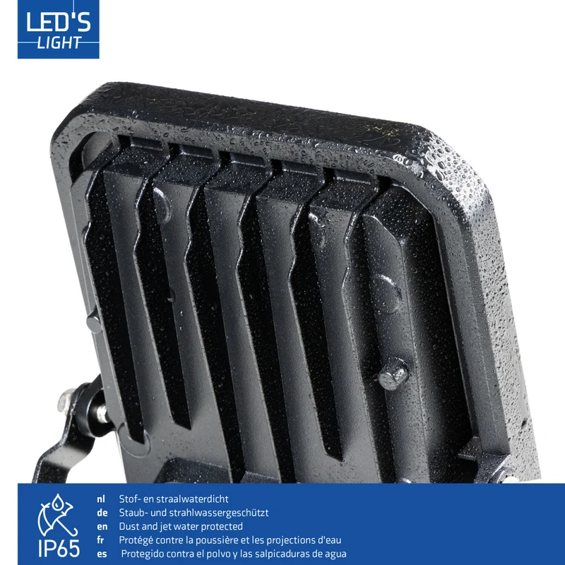 LED Flutlicht mit Sensor 10W 1400lm 4000K neutralweiß IP65 Schwarz - LED's Light