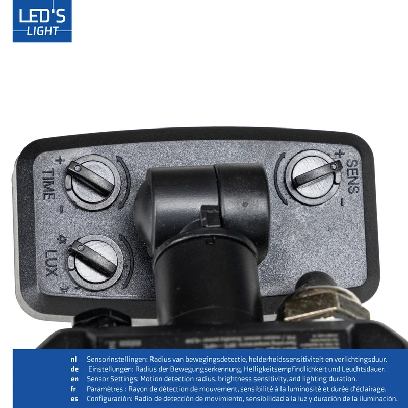 LED Flutlicht mit Sensor 10W 1400lm 4000K neutralweiß IP65 Schwarz - LED's Light