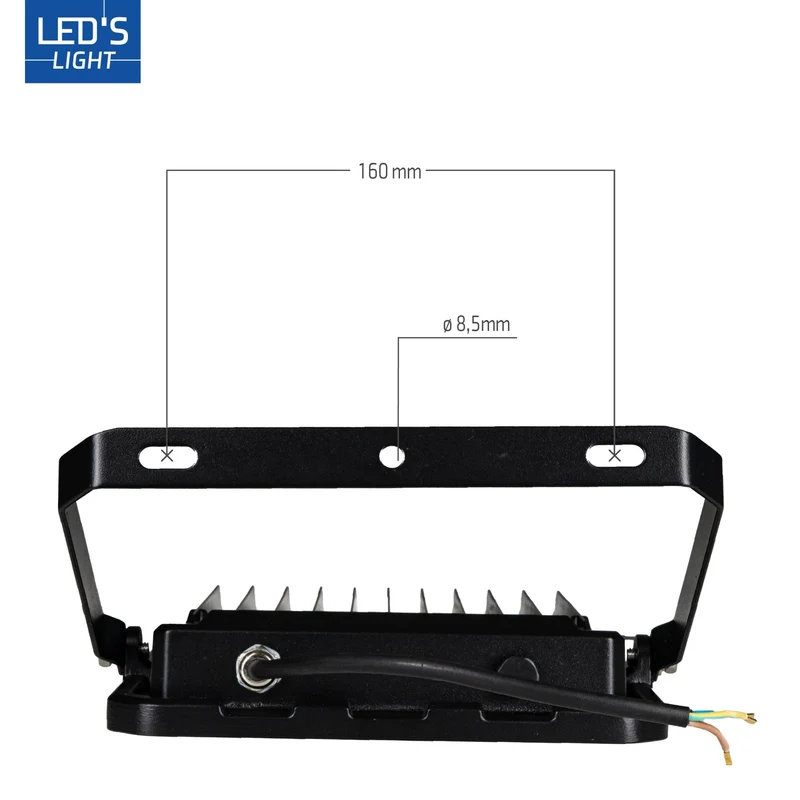 LED Flutlicht 100W 14000lm 4000K neutralweiß IP65 Schwarz - LED's Light