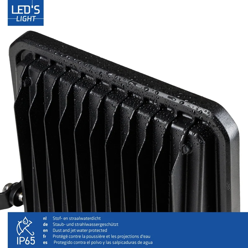 LED Flutlicht 100W 14000lm 4000K neutralweiß IP65 Schwarz - LED's Light