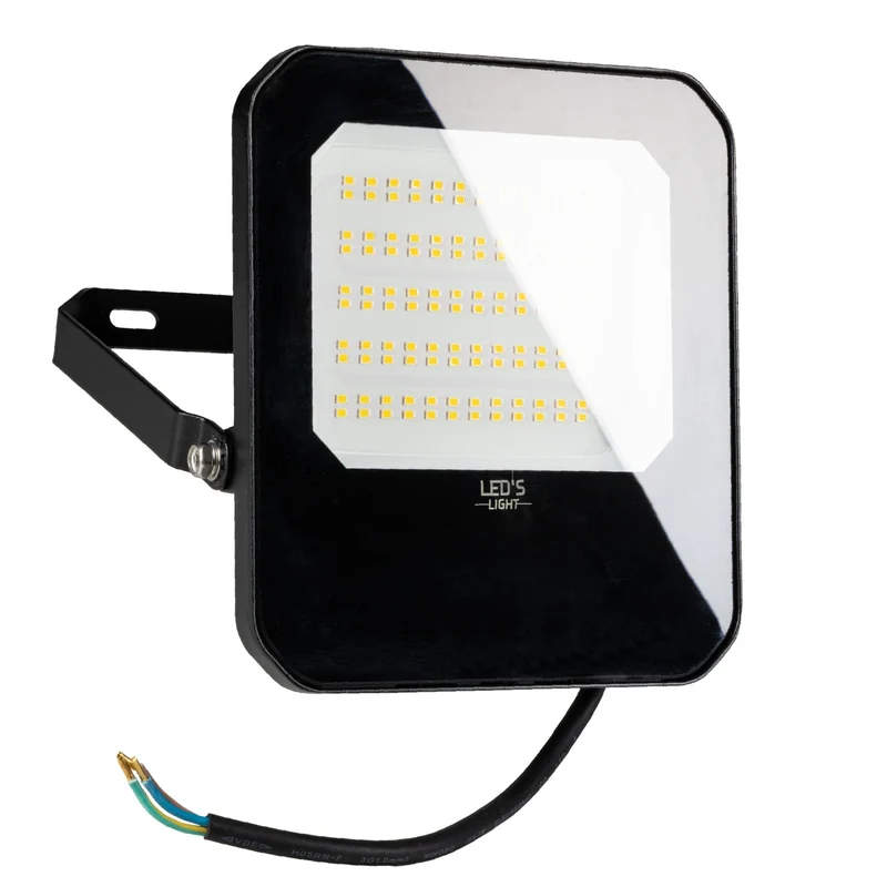LED Flutlicht IK07 50W 7000lm 4000K neutralweiß IP65 Schwarz - LED's Light