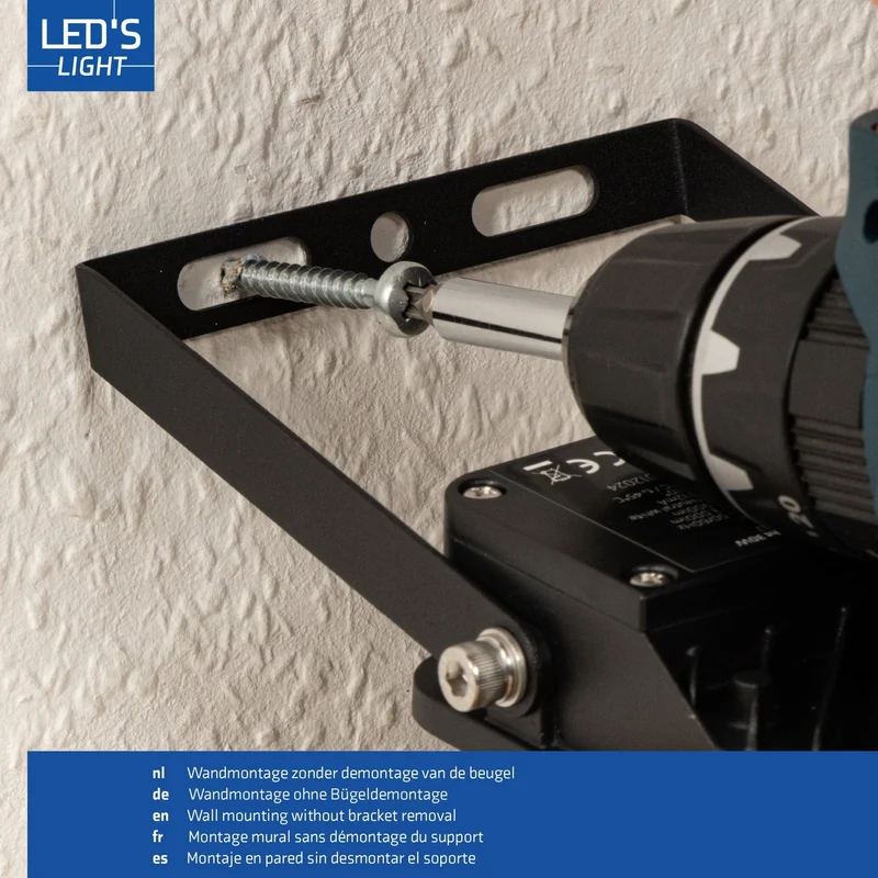 LED Flutlicht IK07 50W 7000lm 4000K neutralweiß IP65 Schwarz - LED's Light