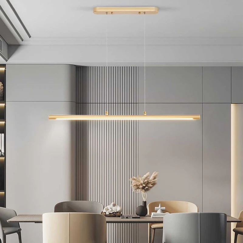 Pendant Light Nordic Minimalist Linear LED, Black / Gold