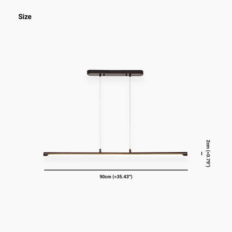 Pendant Light Nordic Minimalist Linear LED, Black / Gold