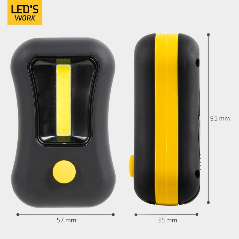 LED Handlampe 1W 150lm 6500K kaltweiß Schwarz - LED's Work