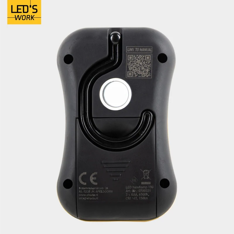 LED Handlampe 1W 150lm 6500K kaltweiß Schwarz - LED's Work