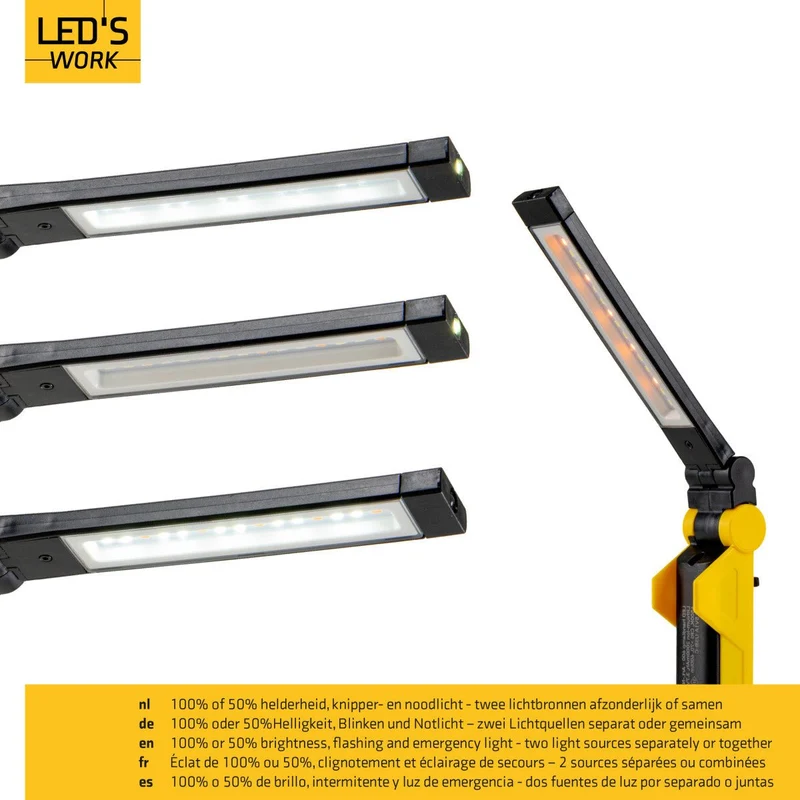 LED Handlampe 5W 600lm 6500K kaltweiß Gelb - LED's Work