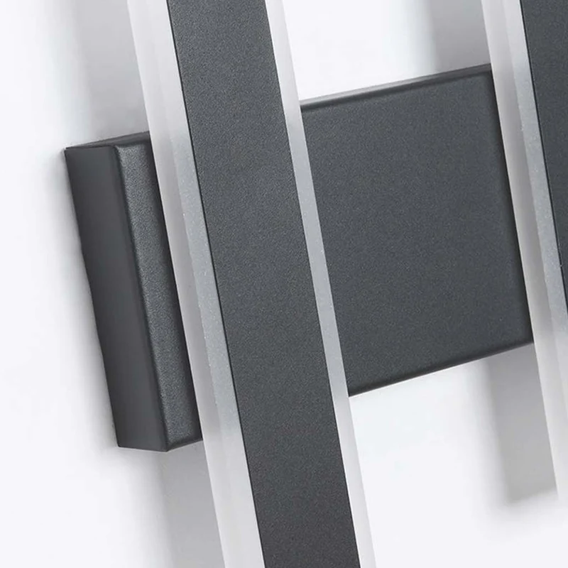 Wall Sconce Double Light Modern Unique Linear LED Bar, Black/Gold