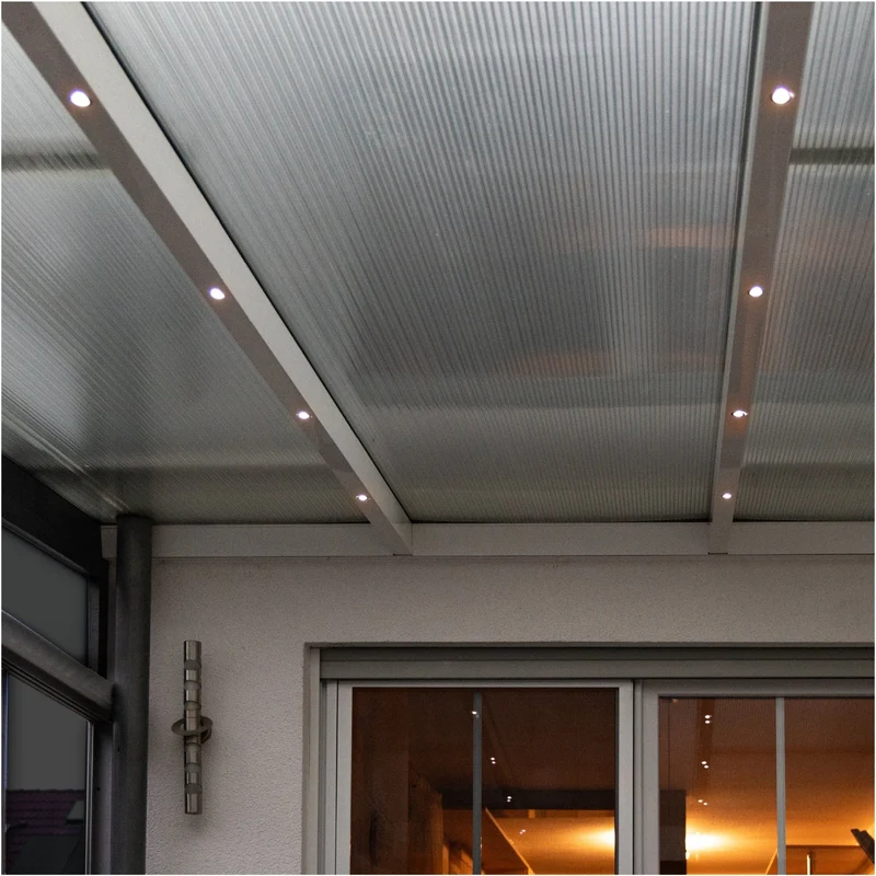 LED's Light PRO Mini-Einbaustrahler 3 cm - Für Vordächer, Veranden und abgehängte Decken - Dimmbar - Grau