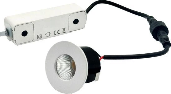 LED's Light PRO Mini-Einbaustrahler 3 cm - Für Vordächer, Veranden und abgehängte Decken - Dimmbar - Grau