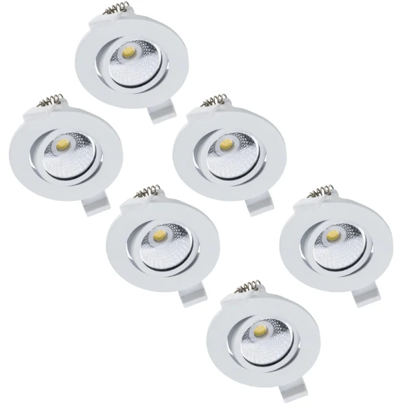 LED's Light PRO Einbaustrahler 68 mm - Indoor & Outdoor - 3 Lichtfarben - Dimmbares Licht - Weiß