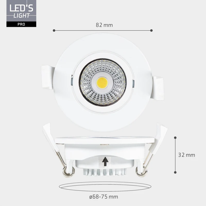 LED Spot 3,5W 560lm 2700/4000/6000K warmweiß/neutralweiß/kaltweiß IP65 Weiß - LED's Light Pro