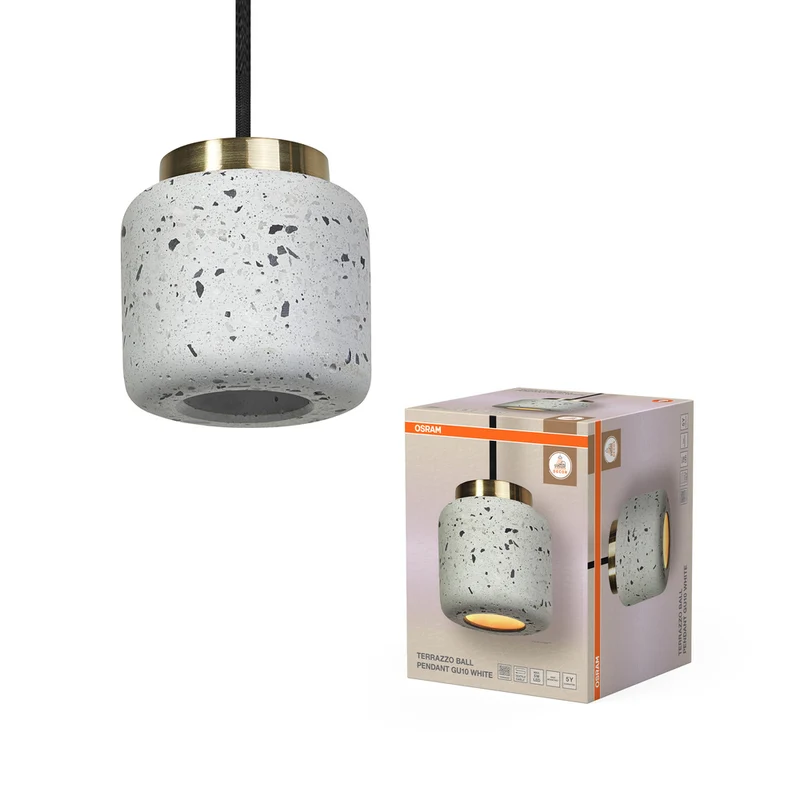OSRAM DECOR Terazzo Ball Pendelleuchte Weiß, GU10