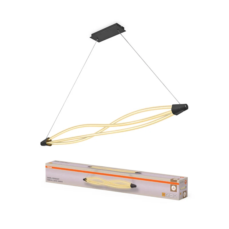 OSRAM DECOR Swirl Pendelleuchte, 22W, 3000K, 2400lm, Warmweiß, Click DIM