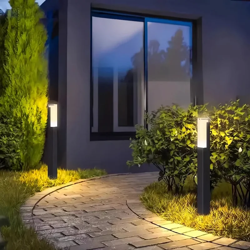 Moderne Garten-Wegeleuchte mit Bewegungsmelder, IP65