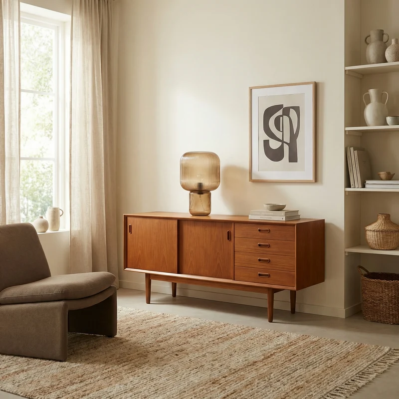 Minimalistische Glas-Tischlampe für Schlafzimmer – Armoniqui