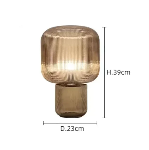 Minimalistische Glas-Tischlampe für Schlafzimmer – Armoniqui