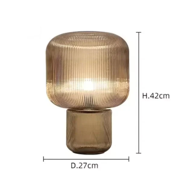 Minimalistische Glas-Tischlampe für Schlafzimmer – Armoniqui