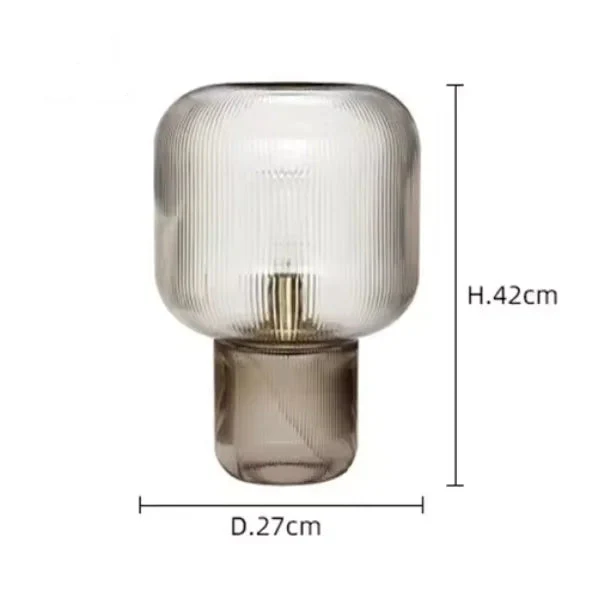 Minimalistische Glas-Tischlampe für Schlafzimmer – Armoniqui