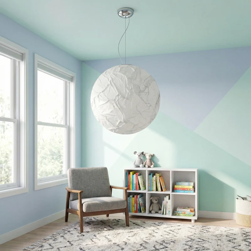 Pendelleuchte aus Papier – Lunaris