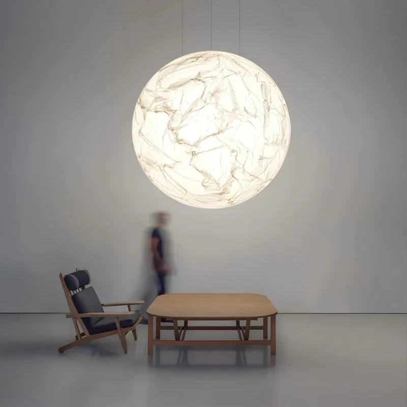 Pendelleuchte aus Papier – Lunaris